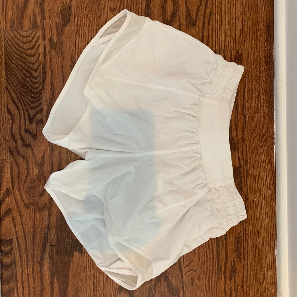 White Lululemon shorts